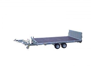 Remorque plateau multi-usages LIDER 40655L - dimensions 406 x 215 cm PTAC 2000 / 2500 kg