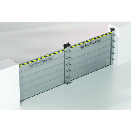 NOFLOODS ALUGATE Panneau 153 Set – Barrière anti-inondation H153cm L350cm (8 planches) – Aluminium anodisé