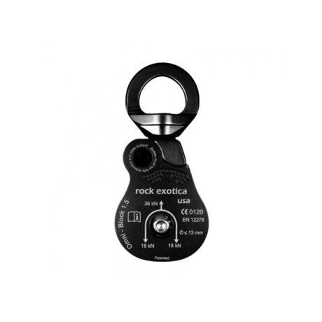 Poulie omni block simple 1.5P - aluminium, 13 mm max, 36 kN, 260 g