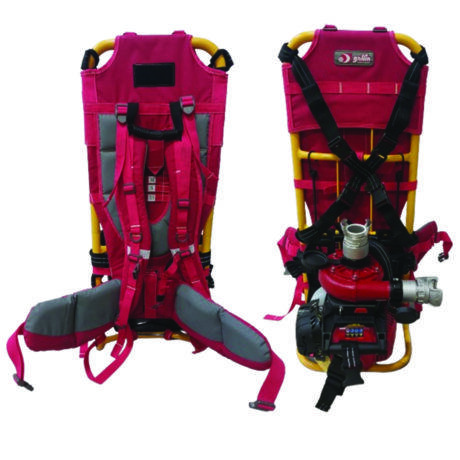 Motopompe MINI MARK WATSON sur claie avec raccords et jerrican - Ref : G221155