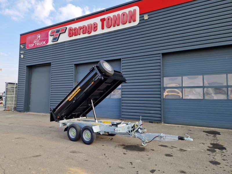 Remorque GOURDON RB 35 Tri-Benne Neuf - Charge utile 2500 kg - Dimensions 3.00 x 1.70 x 0.38 m