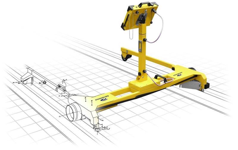 Chariot portable de mesure et d'enregistrement numérique de la géométrie de la voie DIAMOND-S2 - léger, PC embarqué, précis