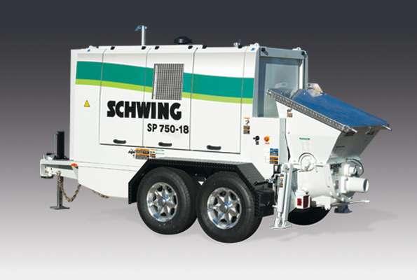 Schwing SP 750-18 pompe à béton hydraulique à boucle ouverte avec moteur diesel Tier 4 F