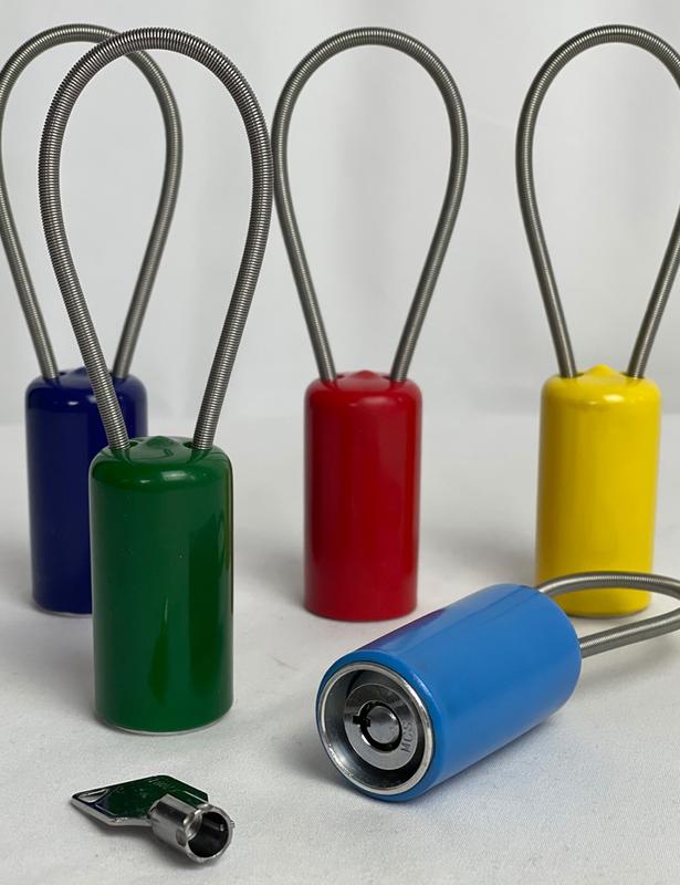 Anneau flexible à serrure de sécurité BLOCKEY - scellé réutilisable en aluminium rouge, noir, orange, bleu, vert, jaune