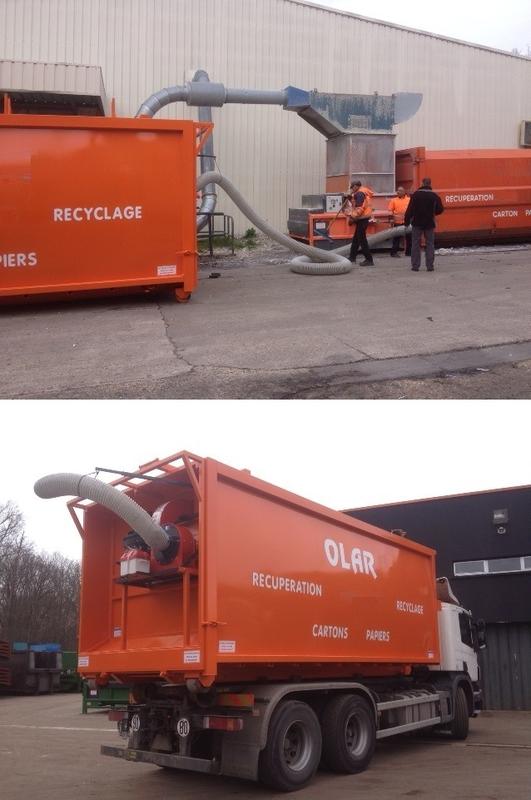 Caisson d'aspiration imprimerie - Moteur thermique essence, buse 200 mm, tuyau 6 m - Collecte rognures papier