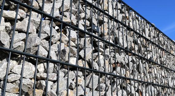 Clôture Gabions gris (ral 7016) - maille 100x30mm, hauteur 60cm ou 90cm