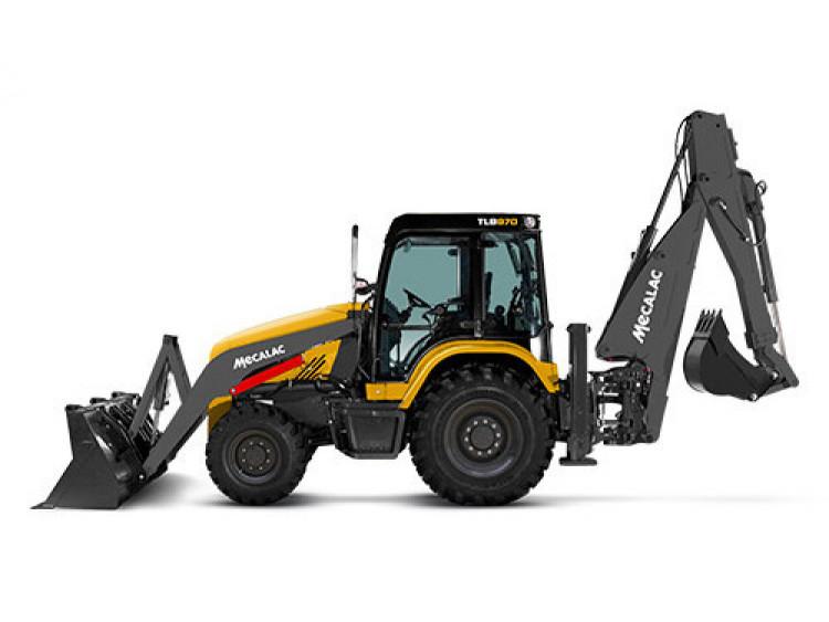 Chargeuse-pelleteuse Mecalac TLB870 - 55 / 74 kw/hp - 1 m³ - 7695 kg - 4401 - 5744 mm prof. excavation