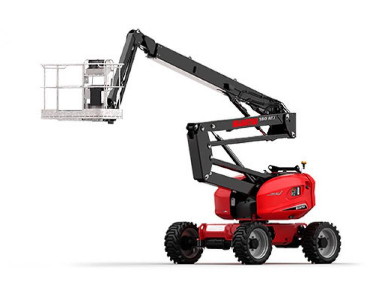 Nacelle télescopique Manitou 180ATJ - capacité 230 kg, hauteur 18,19 m, poids 7430 kg