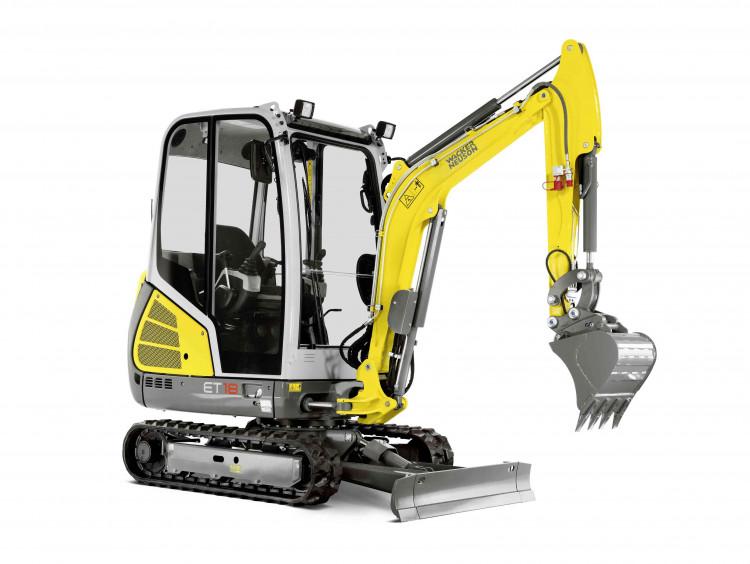 Pelle sur chenilles Wacker Neuson ET18 - cabine spacieuse et modulable avec correcteur de dévers VDS