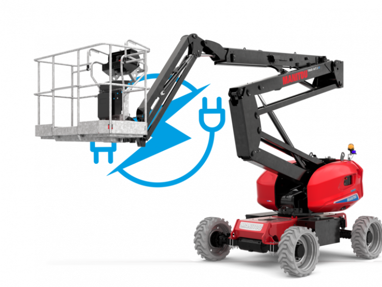 Nacelle élévatrice Manitou 160 ATJ+ e 4x4 électrique - 16 mètres de hauteur, 408 kg, 4 roues directrices