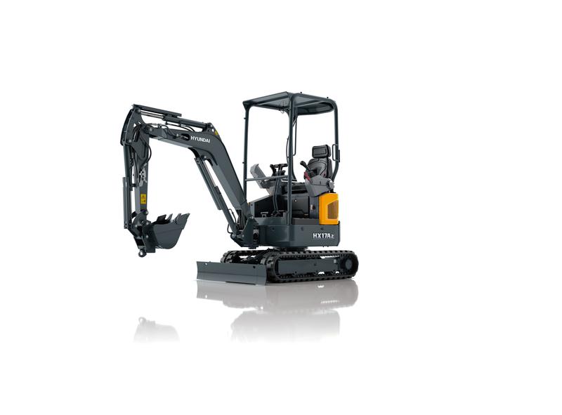 Pelle compacte HYUNDAI HX17A Z - 1,7 tonnes - rayon zéro arrière - moteur Stage V 16,5 kW