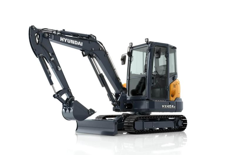Pelle compacte HYUNDAI HX40A Z - 4 tonnes, moteur Stage V 29,1 kW, déport arrière nul