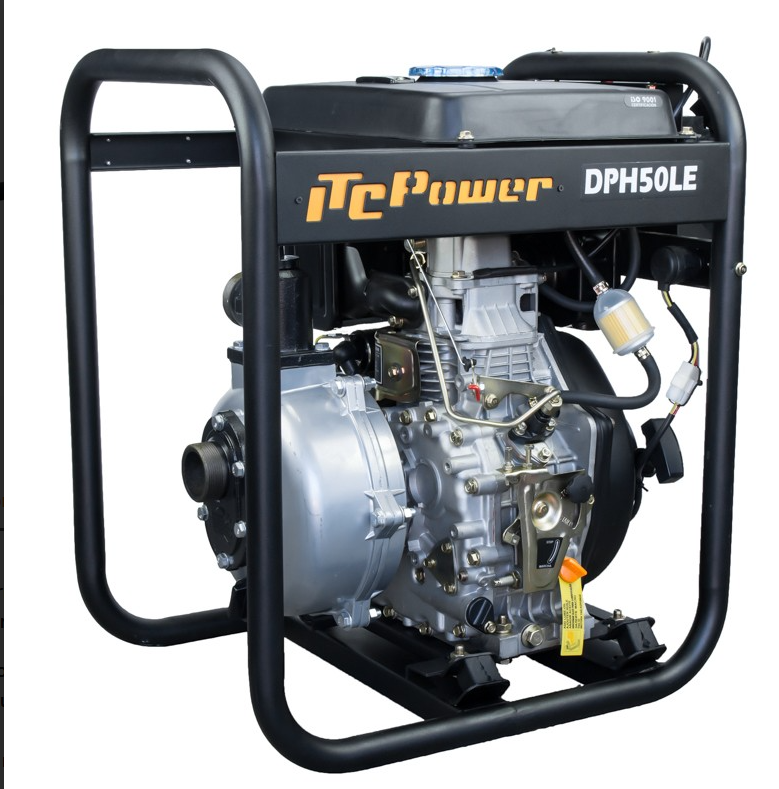 Pompe à eau ITC Power DPH50LE - Moteur diesel haute pression 6 CV - Débit 31 m³/h - Hauteur max 37 m