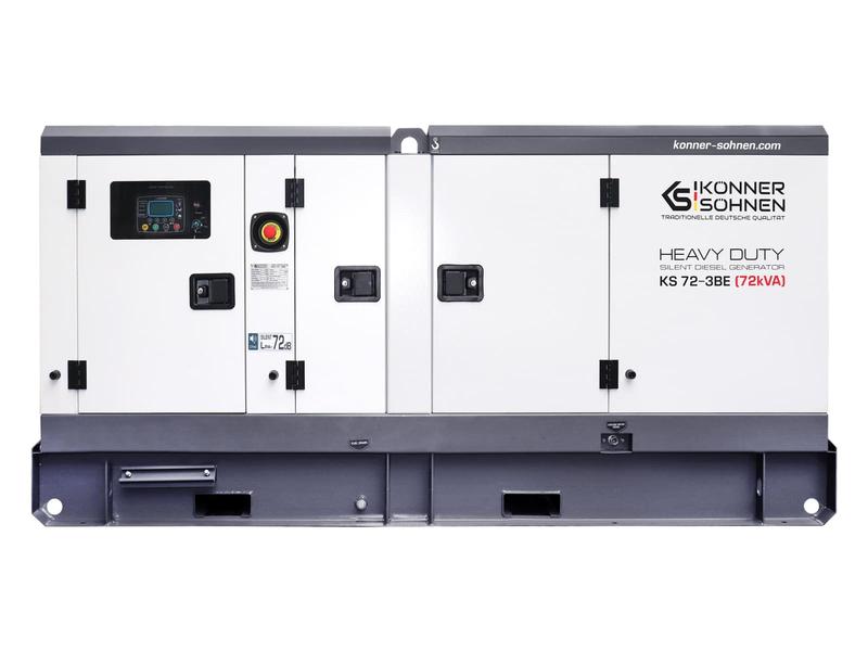 Könner & Söhnen groupe électrogène diesel 72 kVA triphasé - Moteur Baudouin 4 cylindres - Capot insonorisé IP54