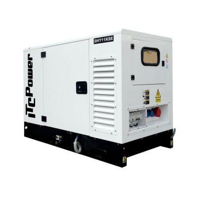 Groupe électrogène diesel 110kVA ITC POWER DG110KSE - 1500 RPM triphasé/monophasé insonorisé - Fonctionnement continu 24h/24