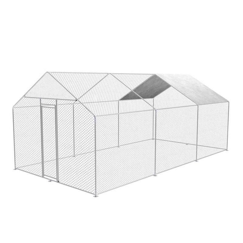 Zipper poulailler 3x6x2 m ZI-CR362 - Serre poulailler modulaire avec grillage PVC galvanisé