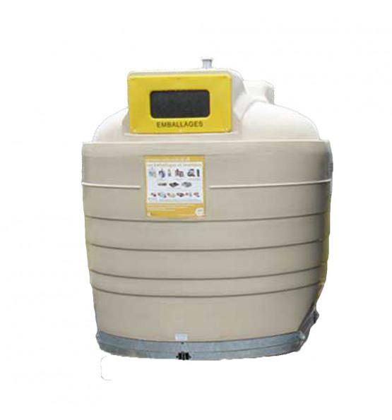Conteneur d'apport volontaire 4m³ Kinshofer Valory - lot de 8 en polyéthylène haute densité