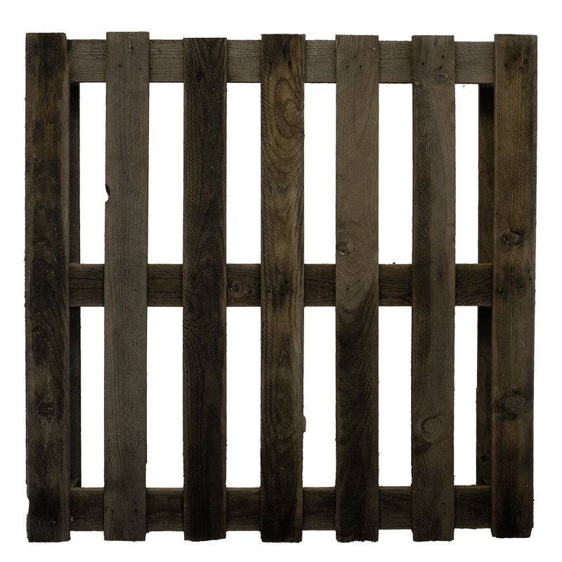 Palette recyclée 1150×1150 3 semelles - bois, charge max 1000 kg dynamique, 1200 kg statique