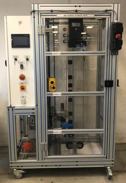 ASC 150 - Poste de maintenance ascenseur avec variateur, coffret électrique et gaine sur roulettes