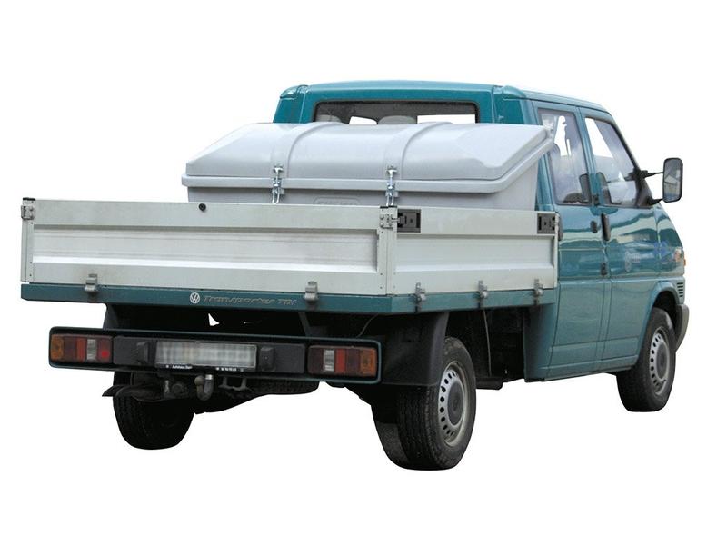 Coffre de chantier 750 L pour véhicule - Coffre de stockage polyéthylène 184x74x94 cm