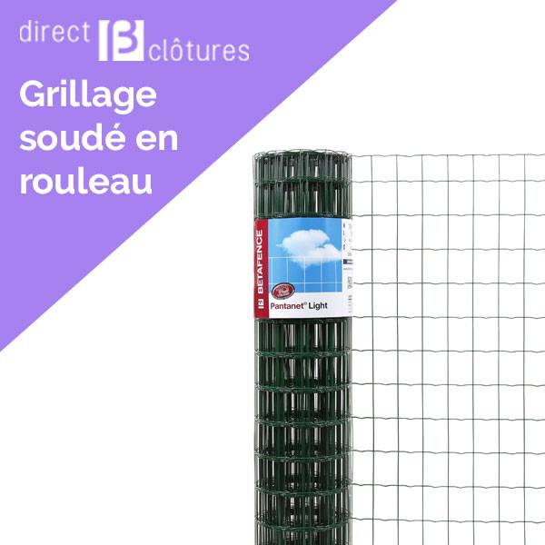 Rouleaux Pantanet Light - Grillage à mailles soudées, maille 101.6x76.2 mm, fil 2.10 mm, vert