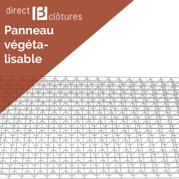 Panneaux végétalisables Bipalis - Grillage rigide double grille métallique, thermolaqué, vert RAL 6005 ou anthracite RAL 7016