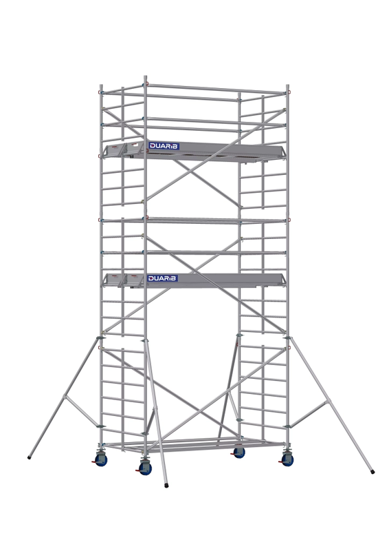Échafaudage roulant Docker 150 - aluminium - longueur 2,54 m - largeur 1,50 m - charge maxi 454 kg