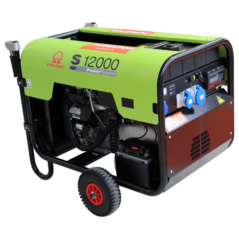 Groupe électrogène 12 kVA 220V essence - pour chantier avec régulateur AVR et démarreur électrique