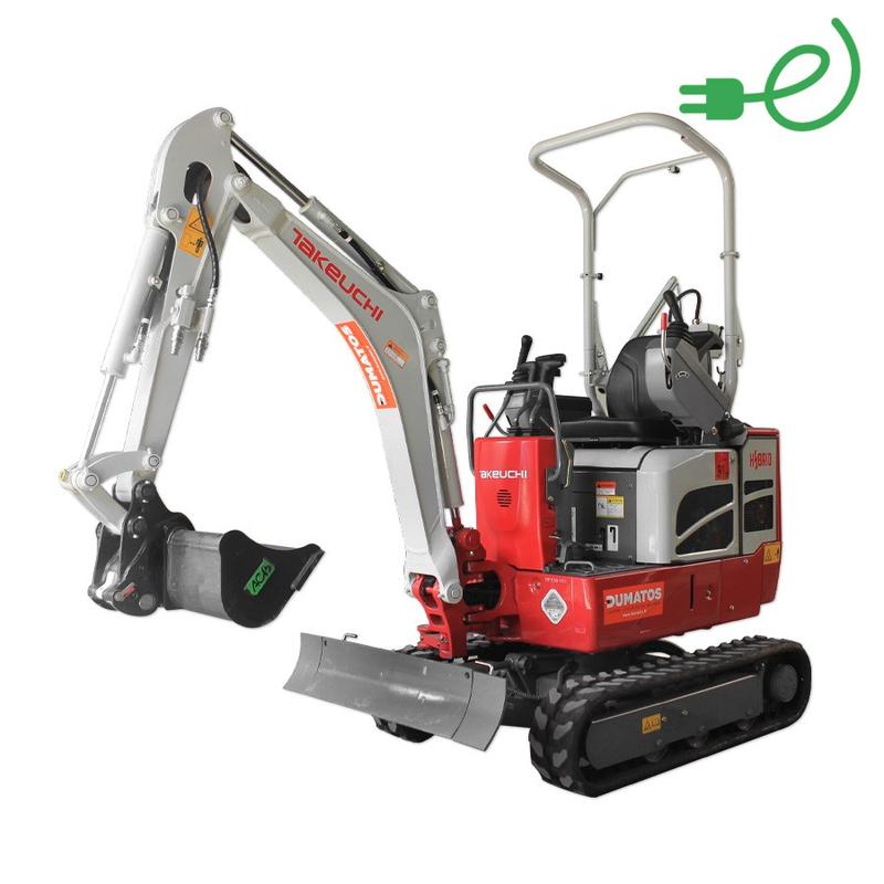 Mini-pelle bi-énergies Takeuchi TB210RH 1T3 - Hybride diesel/électrique 380V - Location