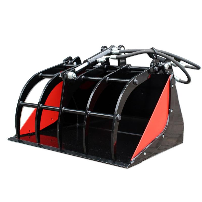 Godet grappin pour mini-chargeur - 76 cm de large, capacité 87 L, 86 kg