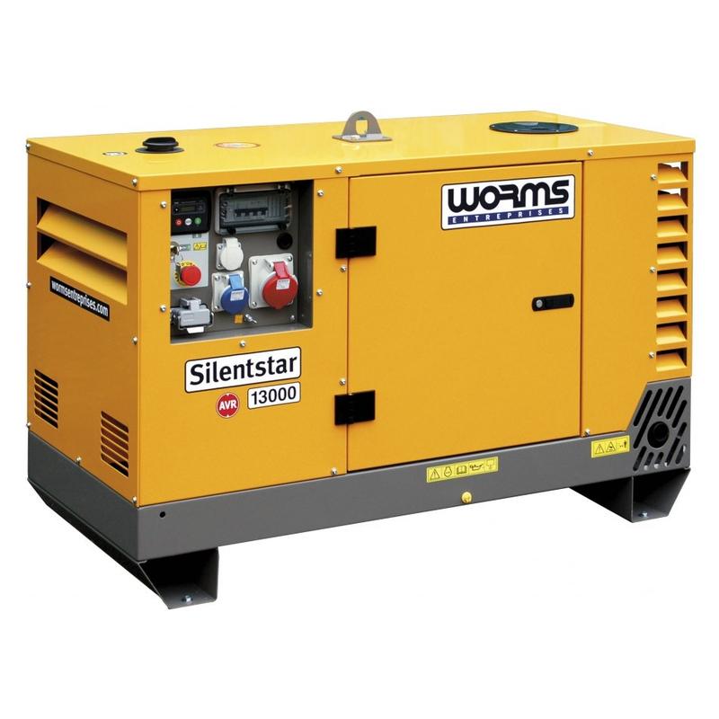 Groupe électrogène 14 kVA 380V sur skid - location - alimentation électrique régulée et silencieuse