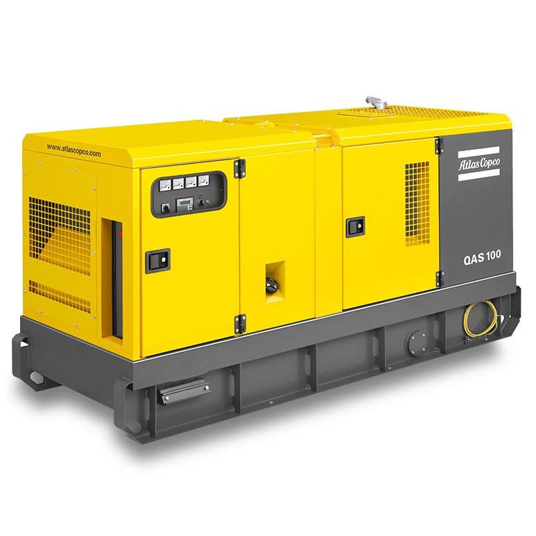 Groupe électrogène tractable 100 kVA 380V sur skid - location jusqu'à 104 kVA