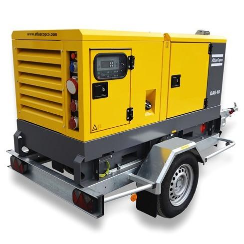 Groupe électrogène tractable 40 kVA 380V - location silencieuse jusqu'à 42 kVA