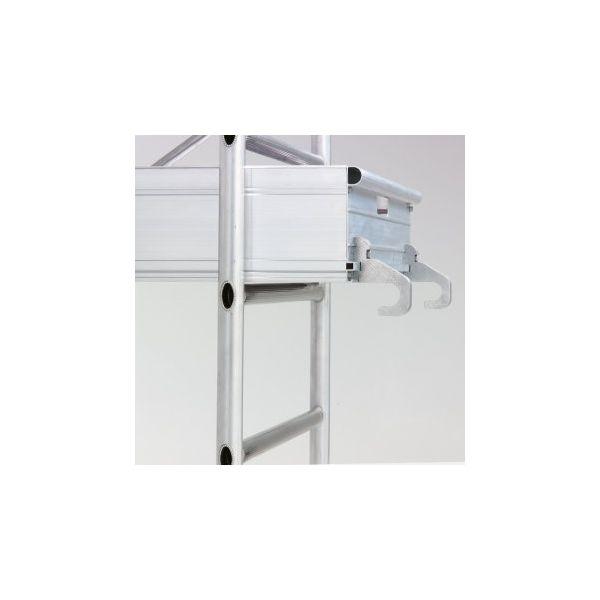 Échafaudage roulant Cross 250 Tubesca Comabi - Aluminium, hauteur travail 8,85 m, plancher 2,40 x 0,65 m, charge 200 kg/m²