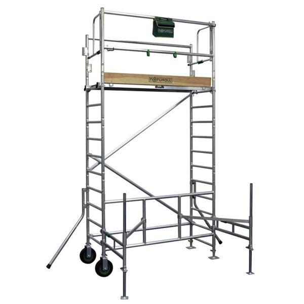 Echafaudage de jardin Naturoll 3,75 m roulant en aluminium - pour taille de haies - référence 19.064