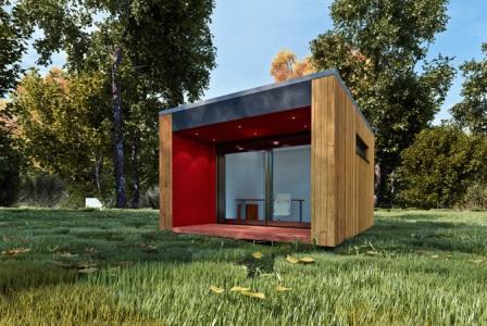 Mini studio de jardin Urban 15 - 15 m² de surface intérieure, pour 2 personnes, avec terrasse en bois