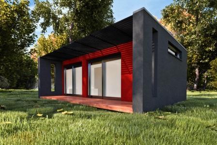 Studio de jardin 20 m² URBAN - façade vitrée et terrasse couverte, habitable et personnalisable