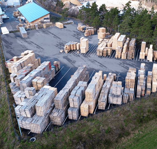 Palettes logistiques ECOPALETTE en bois certifié FSC/PEFC - 1200x800 mm, 4 entrées, charge 1500 kg
