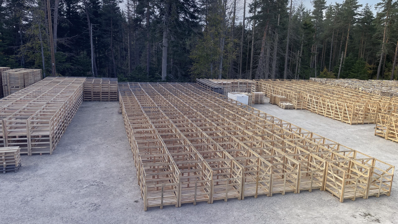 Palette agroalimentaire et agricole en bois certifié FSC/PEFC - 1200x800 ou 1200x1000 mm, charge 1500 kg dynamique