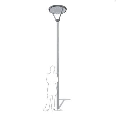 Mat tubulaire en acier galvanisé - diamètre 89mm, hauteur 3,50 ou 4,00m, semelle 200×200cm