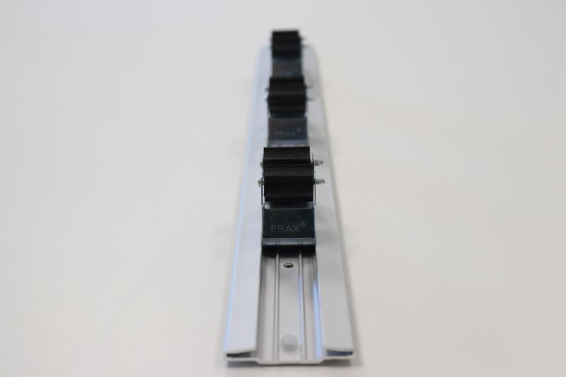Rail aluminium pour crochets E-CLIP long. 480 mm - Accessoire de rangement modulable pour outils et accessoires