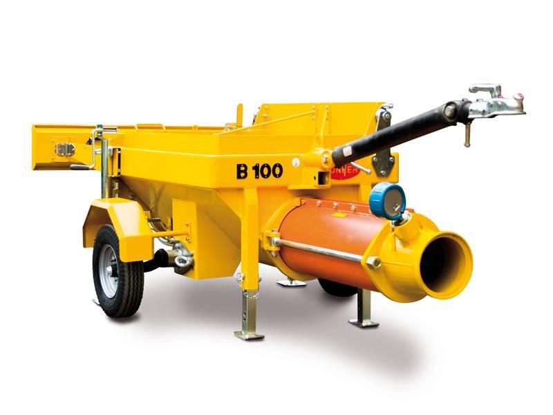 Pompe à béton BUNKER B100 - hydraulique diesel, malaxeur intégré, trémie large