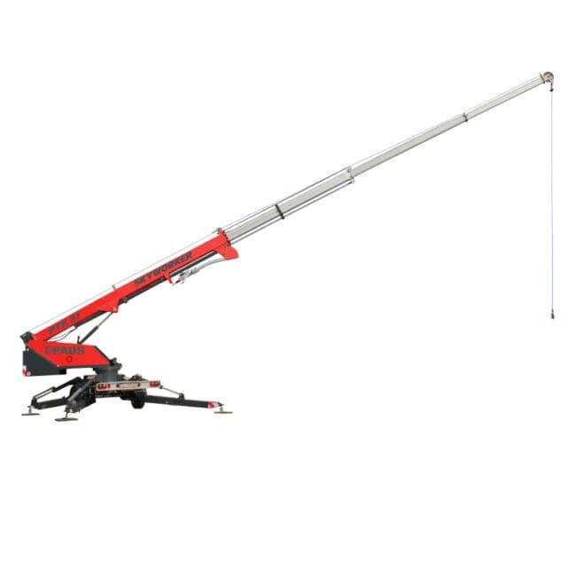 Grue sur remorque Skyworker PTK-27 - Capacité 1 t - Hauteur de levage 27 m - Jib télescopique 9,20m