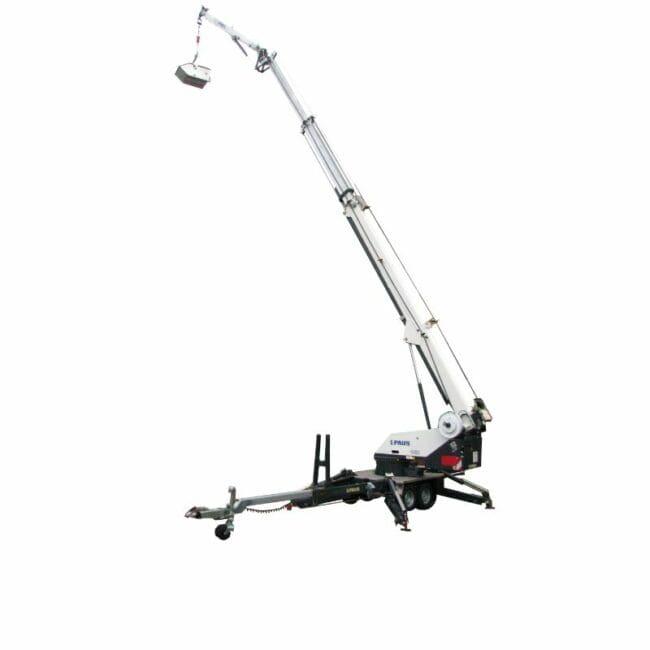 Grue sur remorque Skyworker PTK – 31 - Capacité 1,6 t - Hauteur de levage 31 m - Aluminium léger - Montée sur remorque 3,5 t