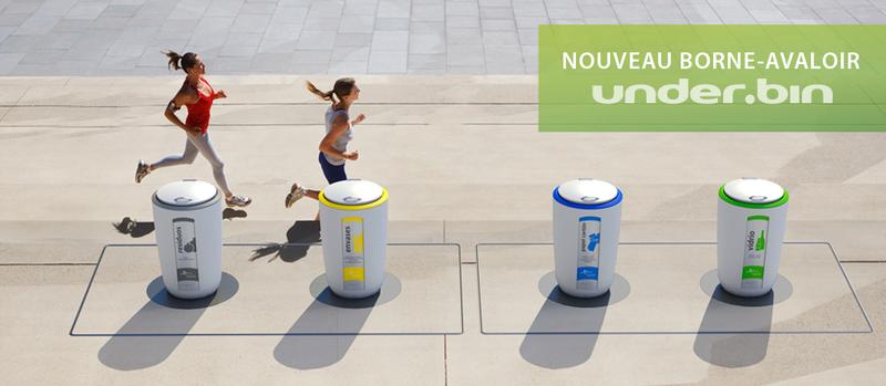 Avaloir plastique Under Bin - compatible conteneurs enterrés, diamètre 670 mm, couvercle sécurisé