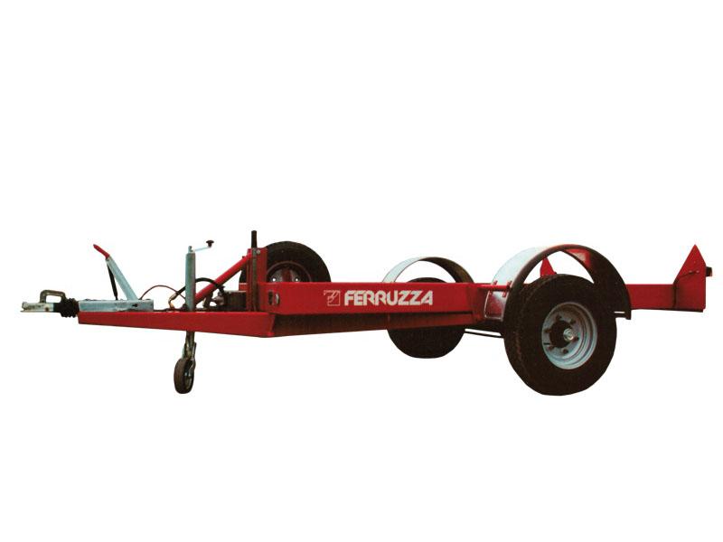 Remorque routière 1 essieu CS 20 - roue de secours, inclinaison hydraulique, gardes boues