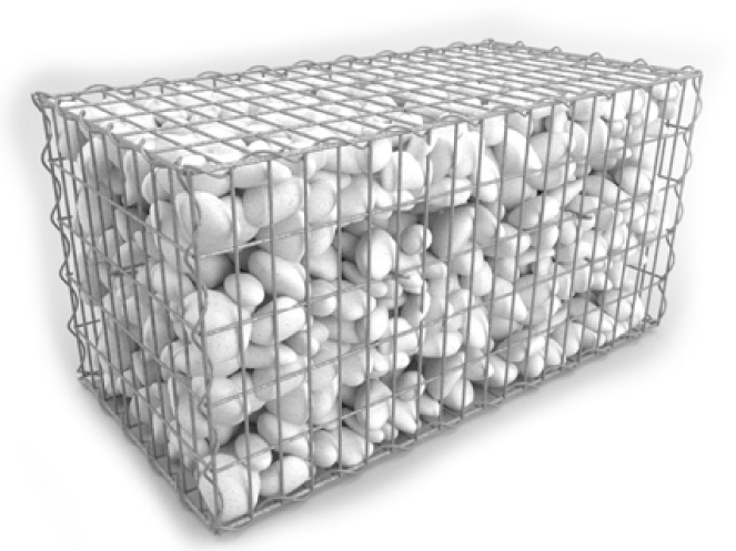 Gabion pro - gamme pro, diamètre fil 4,5 mm, dimensions de 50 à 200 cm, matériau CrapalPremium® Zn