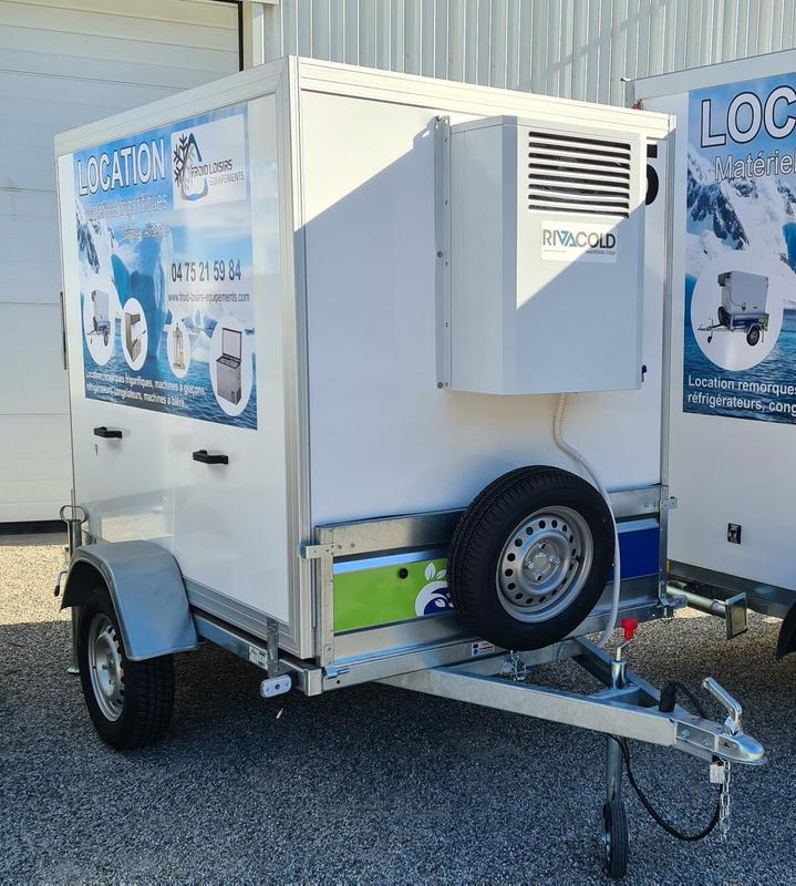 Location remorque frigorifique 3,5 m³ 0 à +8°C Drôme 26 Ardeche 07