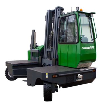 Chariot élévateur polyvalent à prise latérale COMBILIFT - multidirectionnel, 3 roues, cabine semi-ouverte