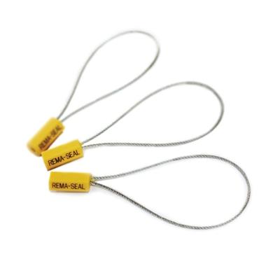 Scellés de sécurité REMA en acier tressé - couleur disponible : jaune, rouge, noir, vert, brun, bleu